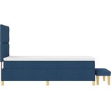 vidaXL Krevet s podnicom s madracem i klupom Plava 90x200 cm Tkanina | shoptok.hr
