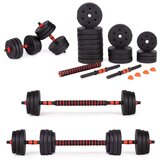  Set podesivih utega 2x20kg crno-crveni | shoptok.hr
