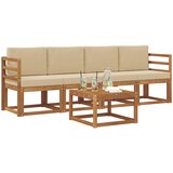  Set vanjskih sofa s jastukom 5 pcs Prirodna i bež | shoptok.hr