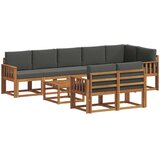 Set vanjskih sofa 9 kom. Prirodna i antracit | shoptok.hr