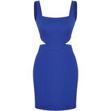 Trendyol Blue A-Cut Mini Cotton Woven Window/Cut Out Detail Woven Mini Dress | ePonuda.com