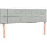 Krevet s oprugama i madracem LED svjetlosivi 160x220 cm baršunasti | shoptok.hr