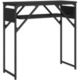  Konzolni stol s policama crni 75x30x75 cm od konstruiranog drva | Shoptok.si