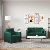  Set sofe 2 pcs Tamnozelena 138 x 78 x 80 cm Baršun | shoptok.hr