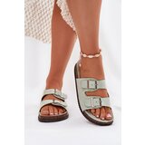 Boto Women's Mules With Buckles Mint Oliena | shoptok.hr