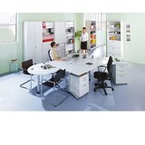 eurokraft pro ANNY - Pisarniški regal, 5 polic, VxŠxG 2156 x 800 x 400 mm, imitacija javorja | Shoptok.si
