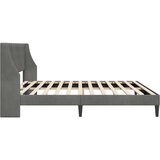 Krevetna konstrukcija Tamnosiva 193 x 203 cm Baršun | shoptok.hr