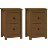  Noćni ormarići 2 kom boja meda 40x35x61 5 cm od borovine | shoptok.hr