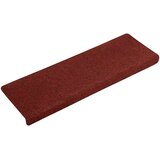  Prostirke za stepenice, samoljepljive, 15 kom, 65x21x4 cm, bordo crvene, pravokutni rub | shoptok.hr
