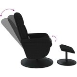  Masažni naslanjač s oporo za noge črn žamet | Shoptok.si