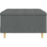  Otoman za pohranu s jastukom Tamno siva 80 x 80 x 45 cm tkanina | shoptok.hr