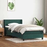 Box spring postelja z vzmetnico temno zelena 80x220 cm žamet, (21791338) | Shoptok.si