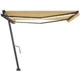  Tenda na ručno uvlačenje s LED svjetlima 450x350 cm žuto-bijela | shoptok.hr