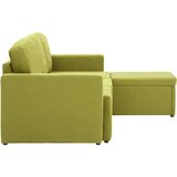 vidaXL Trosed modularni kavč z ležiščem zelen iz blaga, (20925474) | Shoptok.si