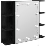  Ogledalo ormar Crni hrast 70 x 16,5 x 60 cm Konstruirano drvo | shoptok.hr