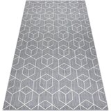 RugsX Preproge Preproga v videzu sisala FLAT 48655/637 KOCKI 80x150 cm Siva | Shoptok.si