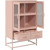 vidaXL Visoka komoda ružičasta 100,5x39x107 cm od čelika | shoptok.hr