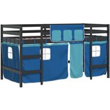  The Living Store Otroški pograd z zavesami moder 90x200 cm trdna borovina - Otroški Pograd, (21488157) | Shoptok.si