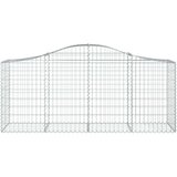 vidaXL Obokane gabion košare 25 kosov 200x50x80/100 cm cinkano železo | Shoptok.si