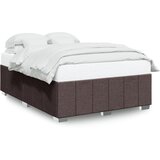 Maison Chic Posteljni okvir - Dvoposteljna postelja - Zakonska postelja brez vzmetnice temno rjav 140x190 cm blago-J12803, (21759361) Cene