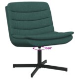  Vrtljiv stol Temno zelena 63 x 75 x 76 cm blago, (5000288980) | Shoptok.si