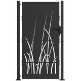 vidaXL Vrtna vrata Črna 110 x 205 cm Jeklo s prašnim premazom, (5000249680) | Shoptok.si