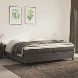 The Living Store Posteljni okvir temno siv 200x200 cm žamet - Box Spring Posteljni Okvir, (21488325) Cene