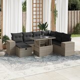 vidaXL 8-dijelni set vrtnih sofa od poliratana s jastucima svjetlosivi | shoptok.hr