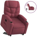  Električni naslonjač na podizanje od tkanine boja vina | shoptok.hr