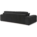 Ropez Temno siva raztegljiva/s prostorom za shranjevanje sedežna garnitura iz rebrastega žameta 260 cm Justin – | Shoptok.si