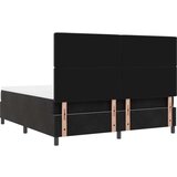 vidaXL Postelja s vzmetnico Črna Super King Žamet, (22052658) | Shoptok.si