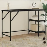 vidaXL Pisalna miza črna 120x50x75 cm kovina in inženirski les