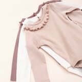 VAUVA Bobi za bebe dugih rukava sa volanima oko vrata - Ljubičasta / 9-12 mes | Eponuda.com