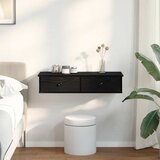  Zidna polica s ladicama crna 80x34x17 cm izrađeno drvo | shoptok.hr