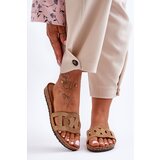 Kesi Women's flaps decorated with brown Evelins caps | shoptok.hr