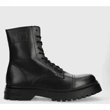 Tommy Jeans Usnjeni čevlji TJM CASUAL BOOT moški, črna barva, EM0EM01244