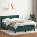 Box Spring krevet s madracem tamno zeleni 160x220 cm baršun | shoptok.hr