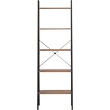  Samostojeće police s 5 razina tamnosmeđa i crna 56x35x174 cm | shoptok.hr