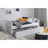MID.YOU Postelja S Predalom Naomi, 120x200, Bor, Bela, Masivna | Shoptok.si