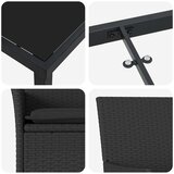  Vrtni set za objed 7 kom. Crna poliratan | shoptok.hr