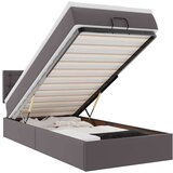 vidaXL otomanski okvir kreveta s madracem sivi 90x200cm umjetna koža | shoptok.hr