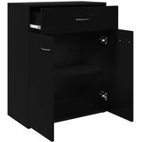  Komoda crna 60 x 30 x 75 cm od konstruiranog drva | shoptok.hr