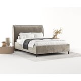 Maison de Rêve Bež tapecirani bračni krevet s prostorom za odlaganje s podnicom 140x200 cm Shell – | shoptok.hr