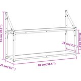  Zidna polica s 2 razine sivog hrasta sonome 80x21x51 cm drvena | Eponuda.ba