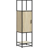 Maison Chic Visoka omara - Komoda - Predalnik sonoma hrast 35,5x35x139 cm inž. les in kovina, (21722464) Cene