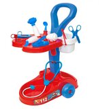 Mochtoys Modro-rdeči zdravniški voziček s pripomočki | Shoptok.si
