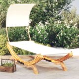 Vanjski Zunanja postelja s streho 100x200x126 cm trden les krem, (20764820) | Shoptok.si