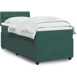 vidaXL Box spring krevet s madracem tamnozeleni 90x190 cm baršunasti | shoptok.hr