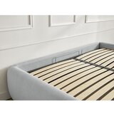Bobochic Paris Svijetlo sivi tapecirani bračni krevet s prostorom za odlaganje/bez uzglavlja s podnicom 160x200 cm Inera – | shoptok.hr