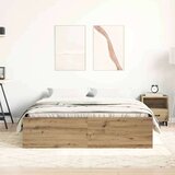 vidaXL Posteljni okvir brez vzmetnice artisian hrast 160x200 cm | Shoptok.si